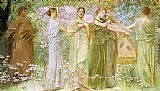 Thomas Wilmer Dewing Canvas Paintings - The Days